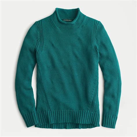 Jcrew Womens 1988 Rollneck™ Sweater In Cotton Sweaters Long Sleeve Pullover Sweater Crew