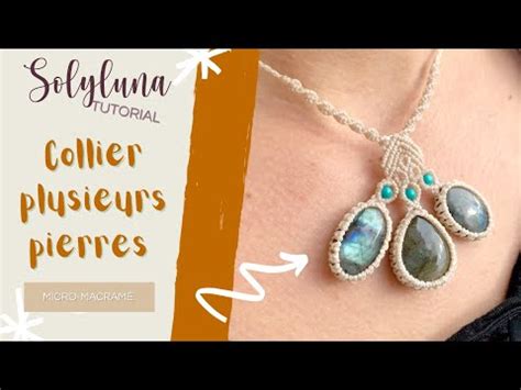 TUTO Collier en micro macramé à plusieurs pierres YouTube