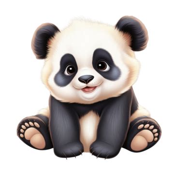 Bebé Panda Lindo Dibujos Animados En 3d PNG dibujos Panda Lindo Bebé