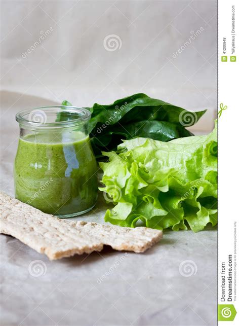 Healthy Green Smoothie Stock Photo Image Of Leaf Spinach 41200948