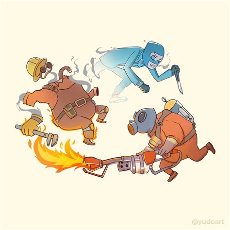 My fan art for Team Fortress 2. Spy vs. Pyro! : r/gaming