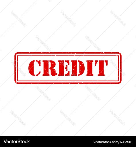 Red Credit Stamp Royalty Free Vector Image Vectorstock