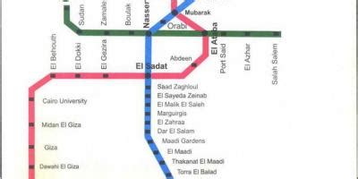 Egypt metro map - Cairo subway map (Egypt)