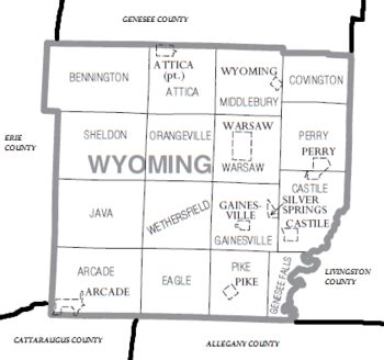 Wyoming County New York Map Alvina Margalit