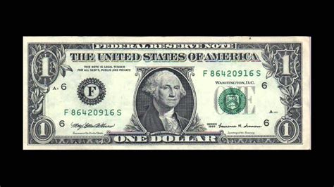 Animated One Dollar Bill