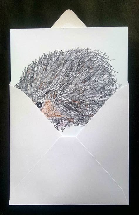 Hedgehog Card Etsy