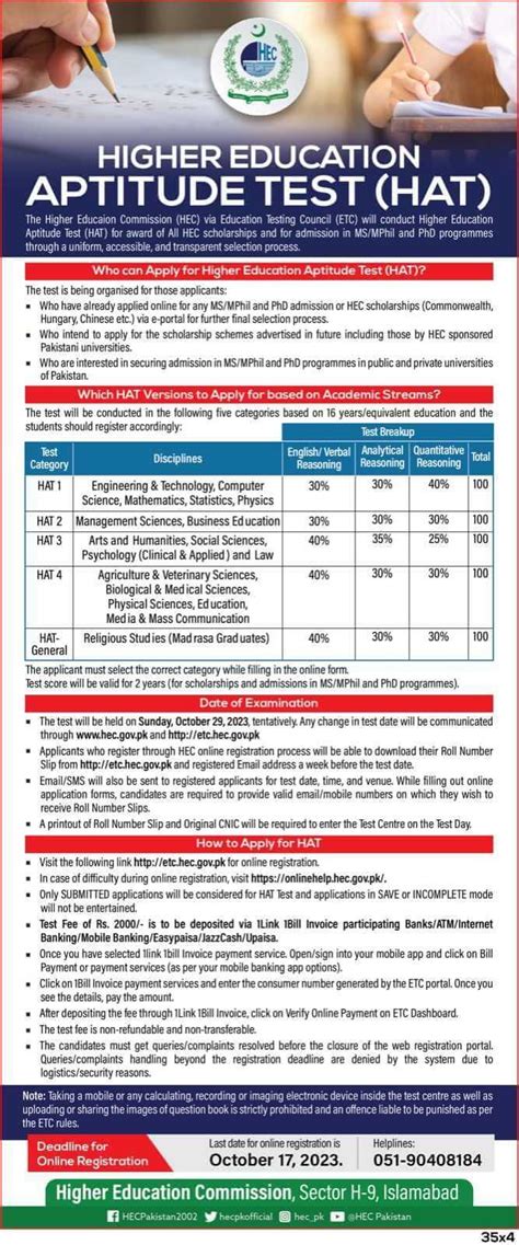 HEC HAT Guide 2023 Registration Eligibility Categories And Fee