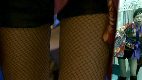 Eihi Shiina Wearing Short Shorts W Black Fishnet Pantyhose Comedy