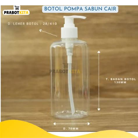 Jual Botol Pompa Sabun Cair Transparan Dispenser Pump Manual Tempat