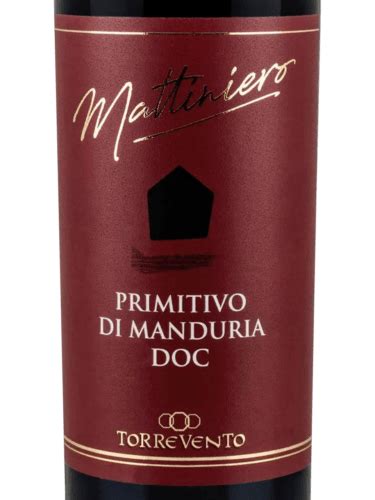 2015 Torrevento Primitivo Di Manduria Mattiniero Vivino US