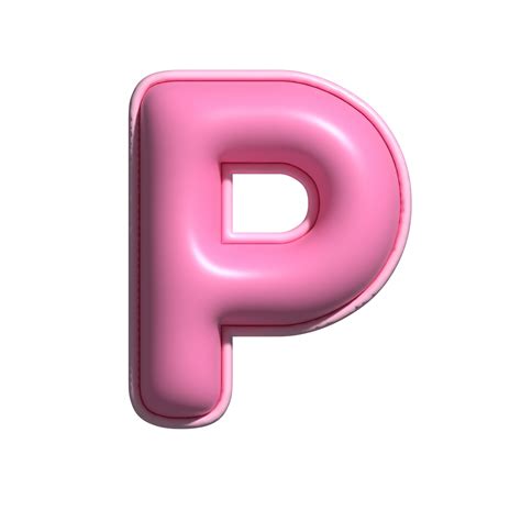 Letter P Pink Alphabet Glossy 22503388 PNG