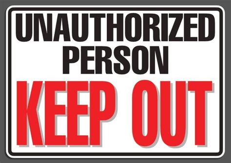 UNAUTHORIZED PERSON KEEP OUT STICKER A4 SIZE Lazada PH