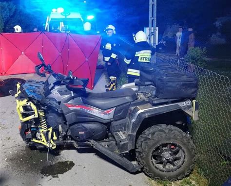 Śmiertelny wypadek w gminie Małogoszcz Quad uderzył w ogrodzenie Nie