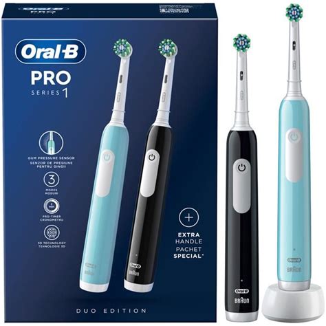 Brosse Dents Lectrique Oral B Pro Duo Bleu Noir Cdiscount