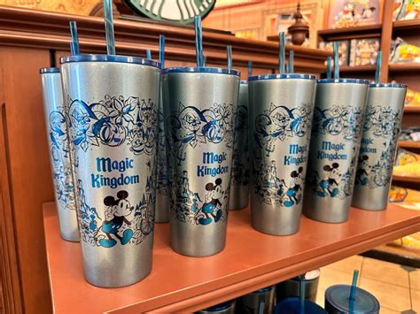 New Shimmering Blue Magic Kingdom Starbucks Tumbler Available WDW