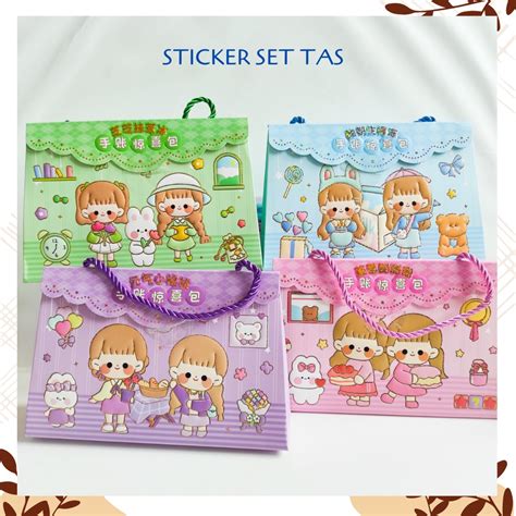 Jual Stiker Set Tas Kode Sz Daily Manual Cute Pattern Decorative