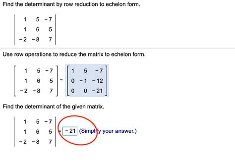 Lesson Finding The Determinant Of A Matrix With Row Operations C