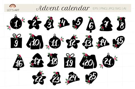 Advent Calendar Svg Xmas Advent Svg Graphic By Letsartshop Creative