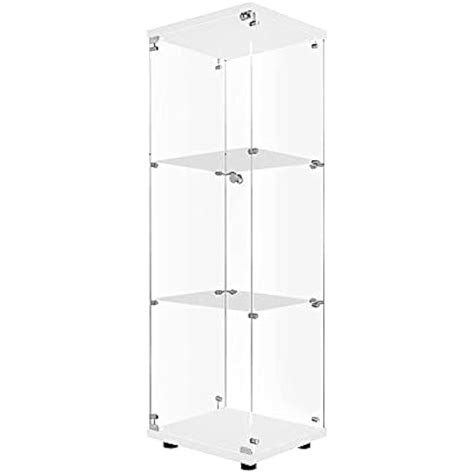 Zacis Modern 3 Shelf Glass Display Cabinet With Ubuy India