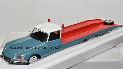 Citroen DS TISSIER Autotransporter Abschleppwagen 1970 Blau Rot 1 18