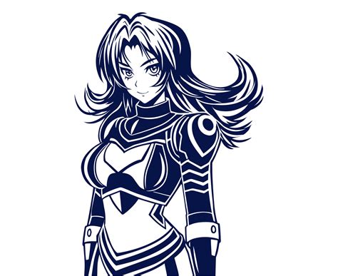 Anime girl in technological armor, cosmo warrior costume, superhero. 25337053 Vector Art at Vecteezy