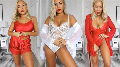Valentine S Day Lingerie Sleepwear Try On Haul Fashion Nova YTboob