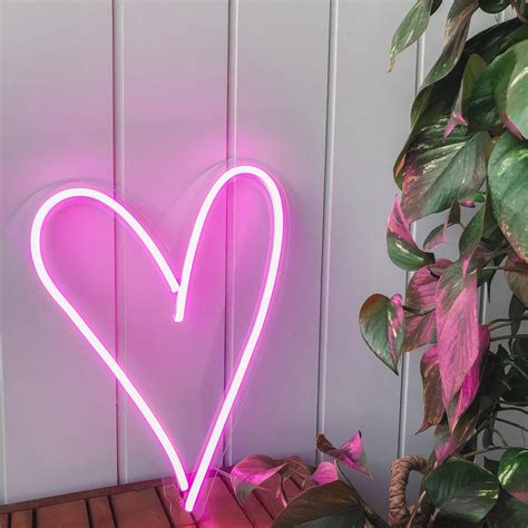 Led Neon Sign Heart Heart Myneonclub