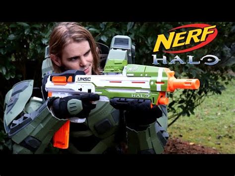 NERF Halo MA40 Motorized Dart Blaster -- Includes Removable 10-Dart Clip, 10 Official Elite ...