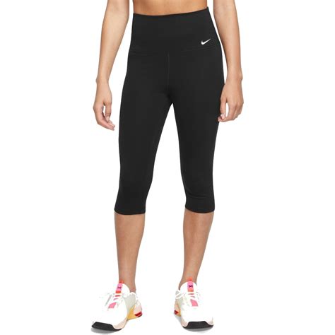 Nike One Dri Fit High Rise Capri Tights Women Blackwhite Dv9024 010