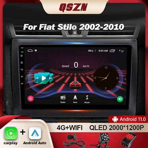 Qszn For Fiat Stilo Car Radio Navigation Gps Multimedia Video