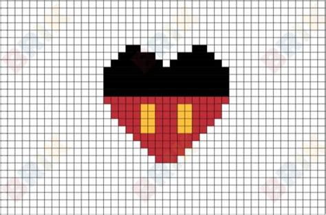 Mickey Mouse Pixel Art | Pixel art pattern, Pixel art, Pixel art templates