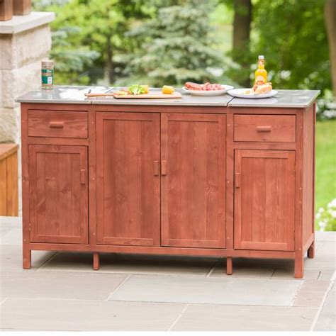 Leisure Season Outdoor Kitchen Preparation Station Free Standing