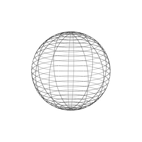 Premium Vector Wireframe Sphere Globe Grid Frame Element Geometric