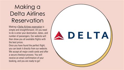 Ppt Making Reservations With Delta Airlines Powerpoint Presentation Free Download Id12047365