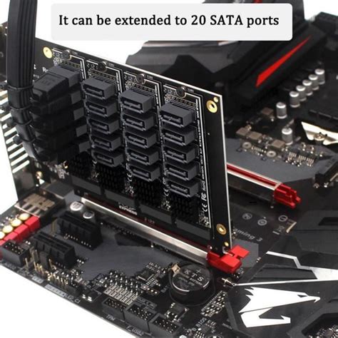 M 2 NGFF PCIE B Key Sata Vers SATA 3 0 Carte D Extension 5 Ports Carte