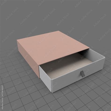Shallow Box With Pullout Drawer 1 Stock 3d Asset Adobe Stock