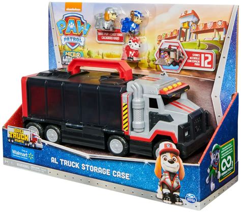 Paw Patrol Big Truck Pups Micro Movers Al Truck Exclusive Storage Case