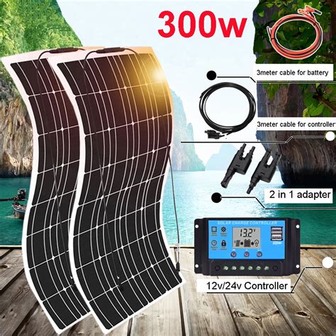 W W W W Flexibles Solarpanel Kit Photovoltaik Panel V