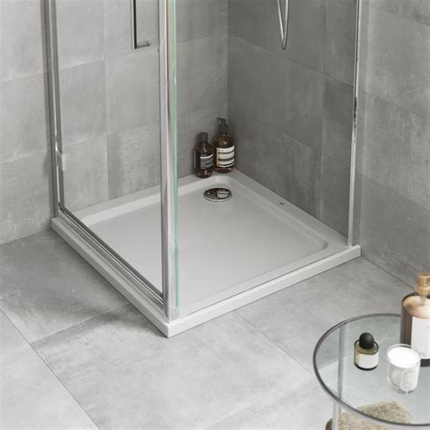 Mira Flight Low Square Stone Resin Shower Tray 800 X 800mm