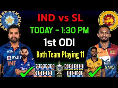 India 1st Odi Playing 11 India Playing 11 VS Sri Lanka Ind Playing