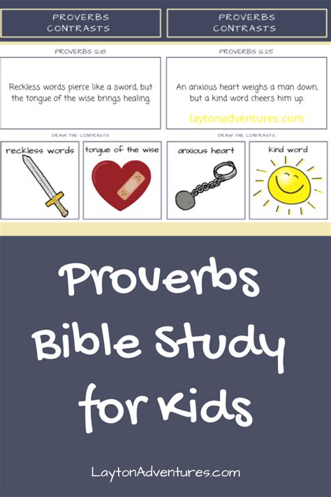 Proverbs Bible Study for Kids