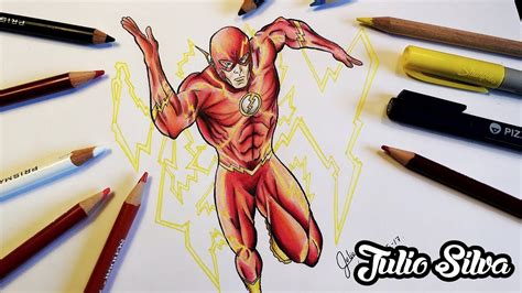 COMO DIBUJAR A THE FLASH PASO A PASO Julio Silva YouTube