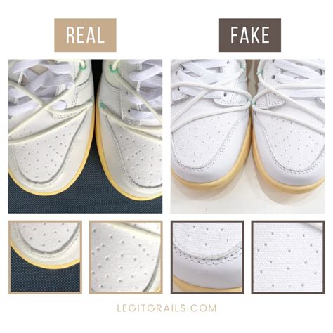 How To Spot Real Vs Fake Nike Dunk Off-White "The 50" Sneakers ...