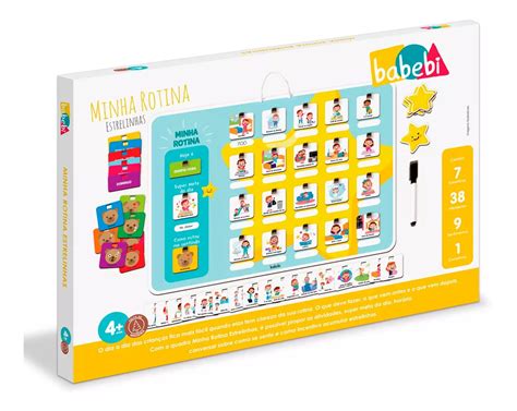 Minha Rotina Estrelinhas Babebi Quadro De Rotina Infantil Frete Grátis