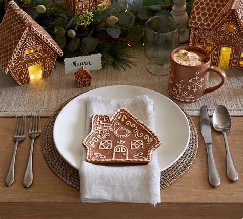 Gingerbread House Appetizer Plates Set Of Pottery Barn