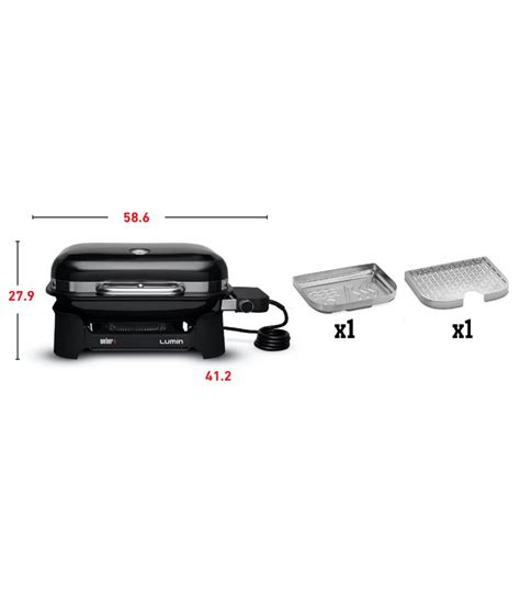 Barbecue Lectrique Weber Lumin Compact Noir