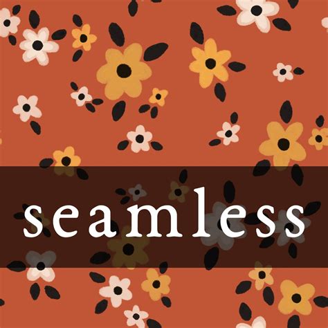 Burnt Orange Dainty Floral — Raeculverseamless