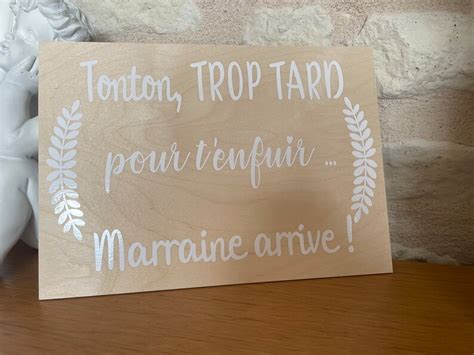 Pancarte Bois Mariage Trop Tard Pour T Enfuir Etsy France