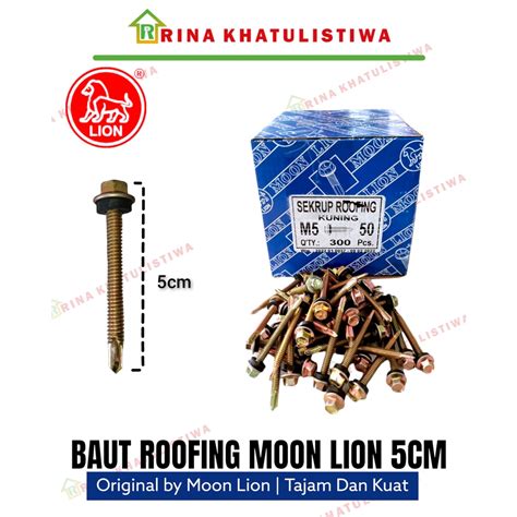 Jual Baut Roofing 5cm Moon Lion Baut Roofing Baja Ringan 5cm Baut