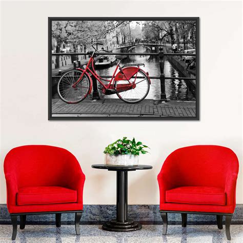 Red Amsterdam Bicycle Wall Art | Photography